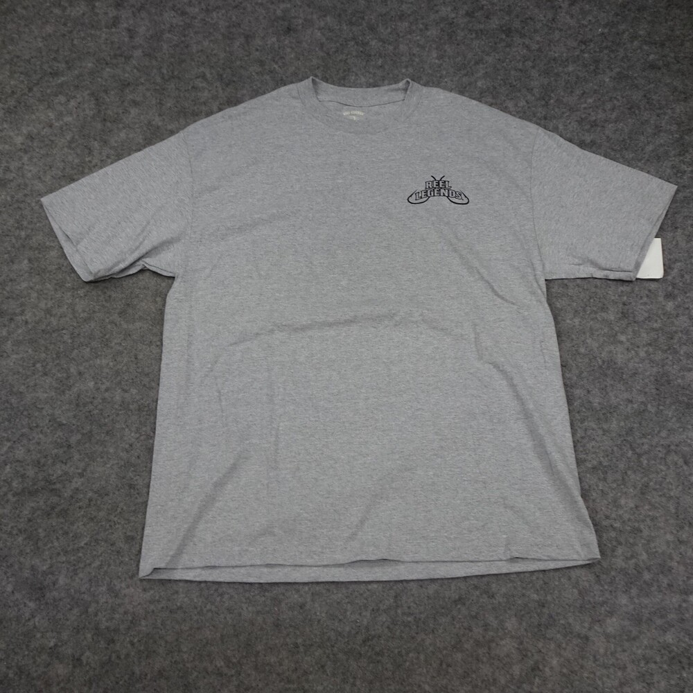 Vintage Reel Legends Shirt Mens XL Florida Graphic Gray American Short Sleeve